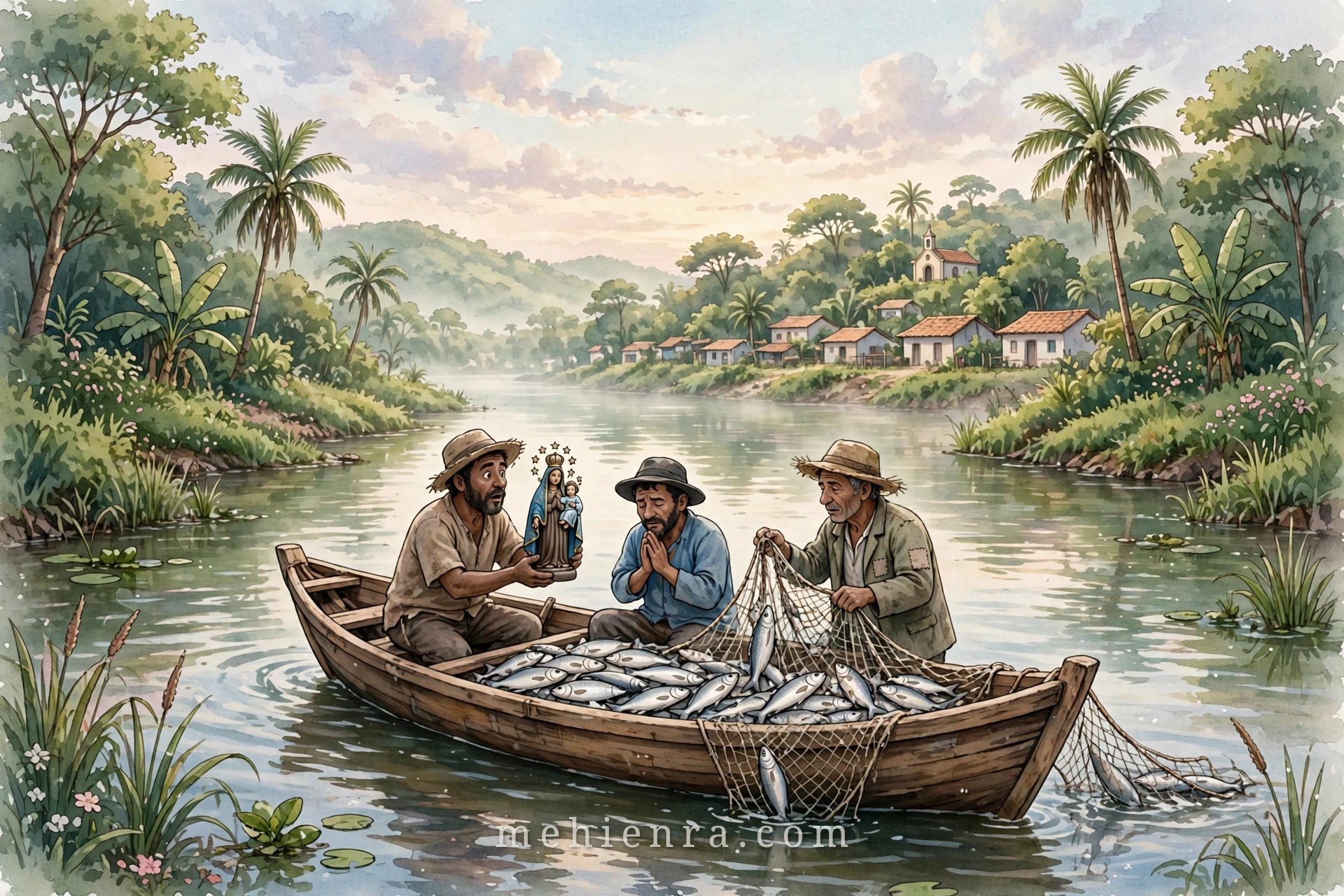 Đức Mẹ Vô Nhiễm “Hiện Ra” — Nữ Vương và Bổn Mạng của Brazil — tranh minh hoạ